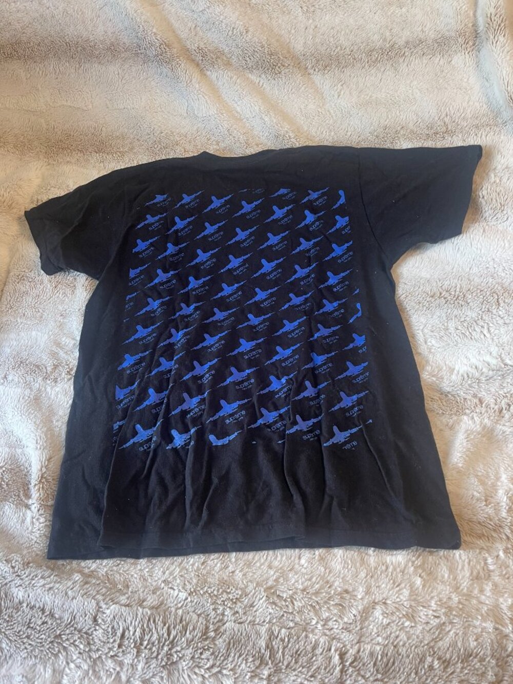 Supreme FW15 Planes Tee Graphic T-Shirt black/blue – Fall/Winter 2015 – Size L